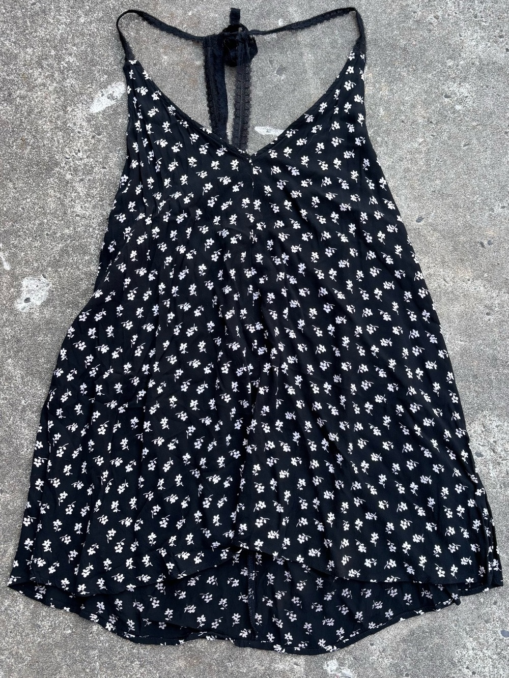 Forever 21 Black Floral Racerback Sundress